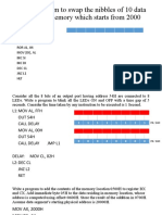 Write A Program To Swap The Nibbles of 10 Data Stored in The Memory Which Starts From 2000