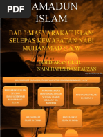 Bab 3-Masyarakat Islam Selepas Kwafatan Nabi Muhammad S.A.W