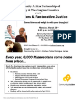 March 2011 Restorative Justice and Public Safety Flyer
