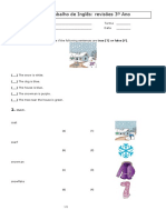 Ficha de Trabalho de Inglês: Revisões 3º Ano