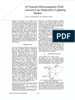 Calculation of Transient EM Fields Around Power Lines