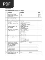 Annex Ii Questionnaire: Part I: Information On Practices of ANC and PNC S. N Questions Categories Skip