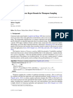 Open Problem: Regret Bounds For Thompson Sampling: 1. Background