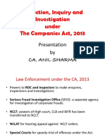 Inspection, Inquiry and Investigation Under The Companies Act, 2013
