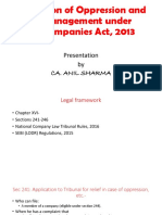 Prevention of Oppression and Mismanagement Under The Companies Act, 2013
