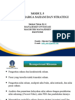 6.1 Penilaian Harga Saham Dan Strategi