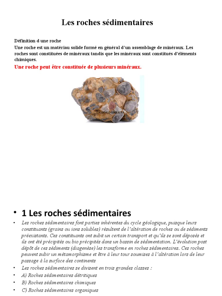 Les Roches Sédimentaires | PDF | Roche sédimentaire | Roche, image size:768x1024