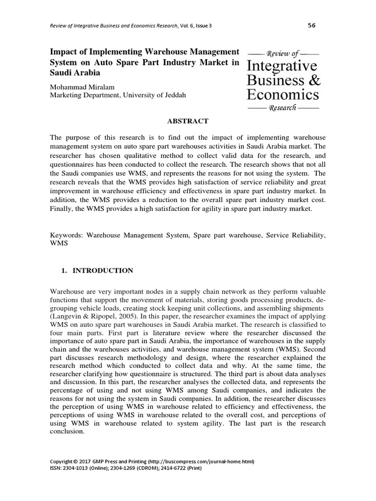 Impact of Implementing Warehouse Management | PDF | Warehouse | Logistics