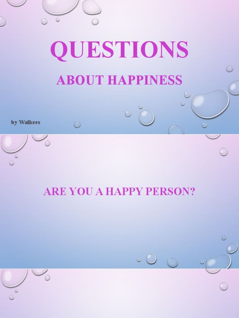 Happiness Questions and Insights | PDF