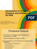 Lecture 3. Intoduction To Primavera Products and Primavera P6 PPM Interface