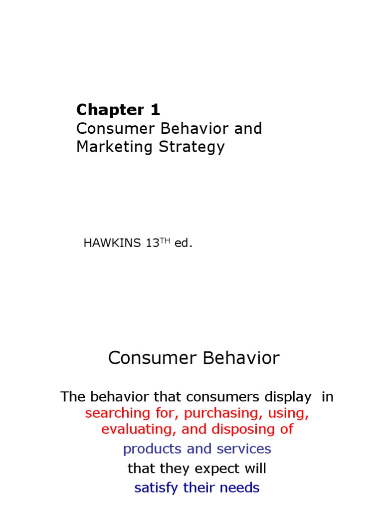 Consumer Behavior and Marketing Strategy: Hawkins 13 Ed | PDF ...
