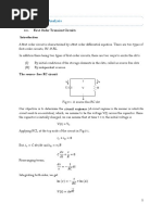 Transient Circuit Analysis: 3.1. First Order Transient Circuits