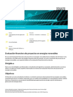 Evaluación Financiera de Proyectos en Energías Renovables