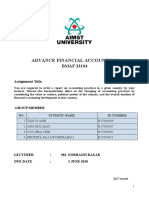 Advance Financial Accounting: BMAF 33104