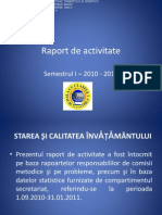Raport de activitatesemI2011