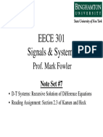 EECE 301 Note Set 7 DT System Recursion