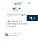 Práctica Sobre Comunicación Oral y Escrita