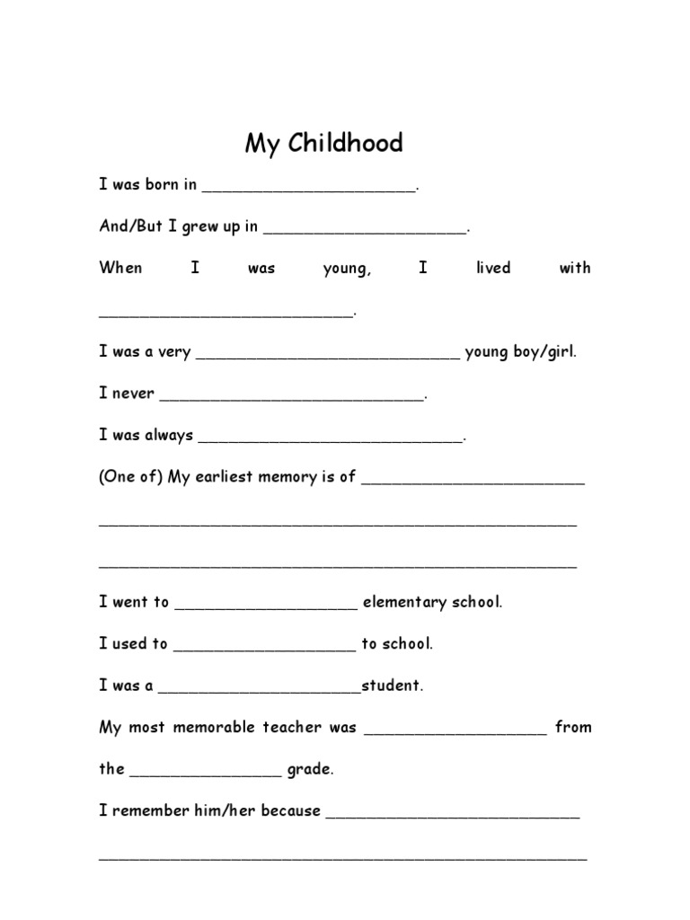 My Childhood Memories and Experiences | PDF