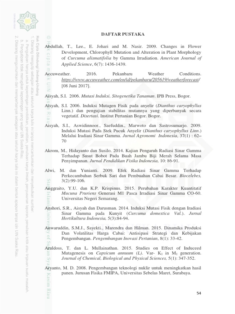 Daftar Pustaka Penelitian Iradiasi Gamma | PDF | Sains & Matematika ...