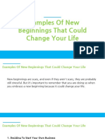 Examples of New Beginnings That Could Change Your Life