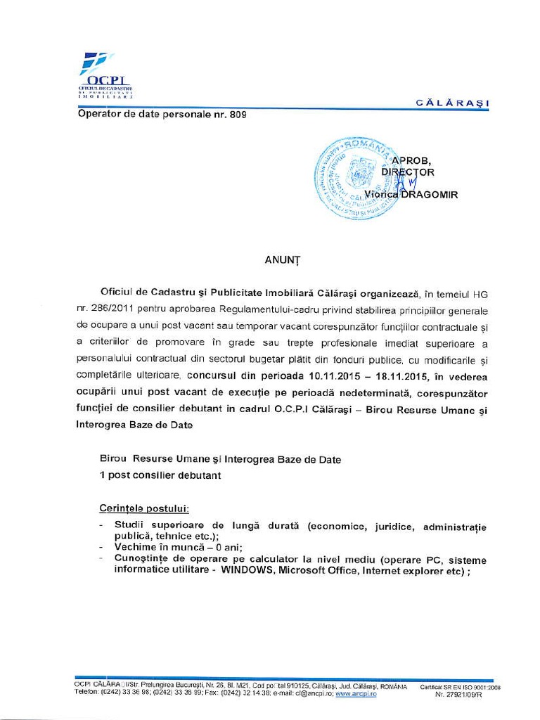 OCPI Calarasi | PDF