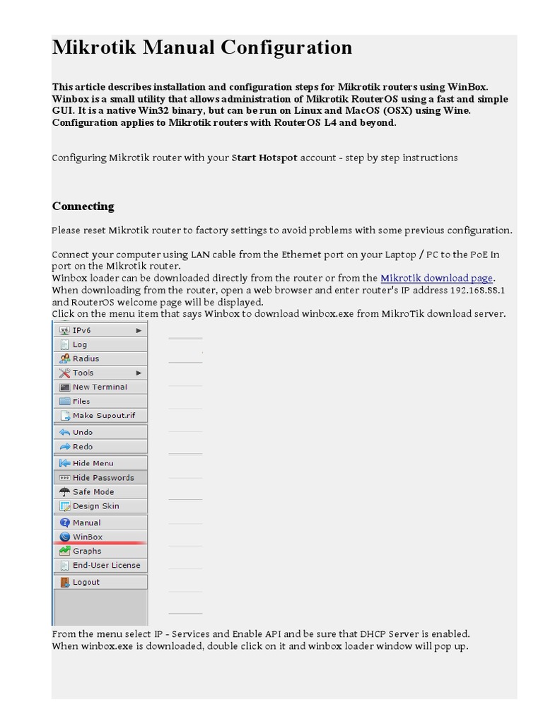 mikrotik ip address configuration