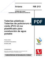 174114007 Nb 213 Tuberias Plasticas Tubos de Pvc u No Planificado Para Conduccion de Agua Potable