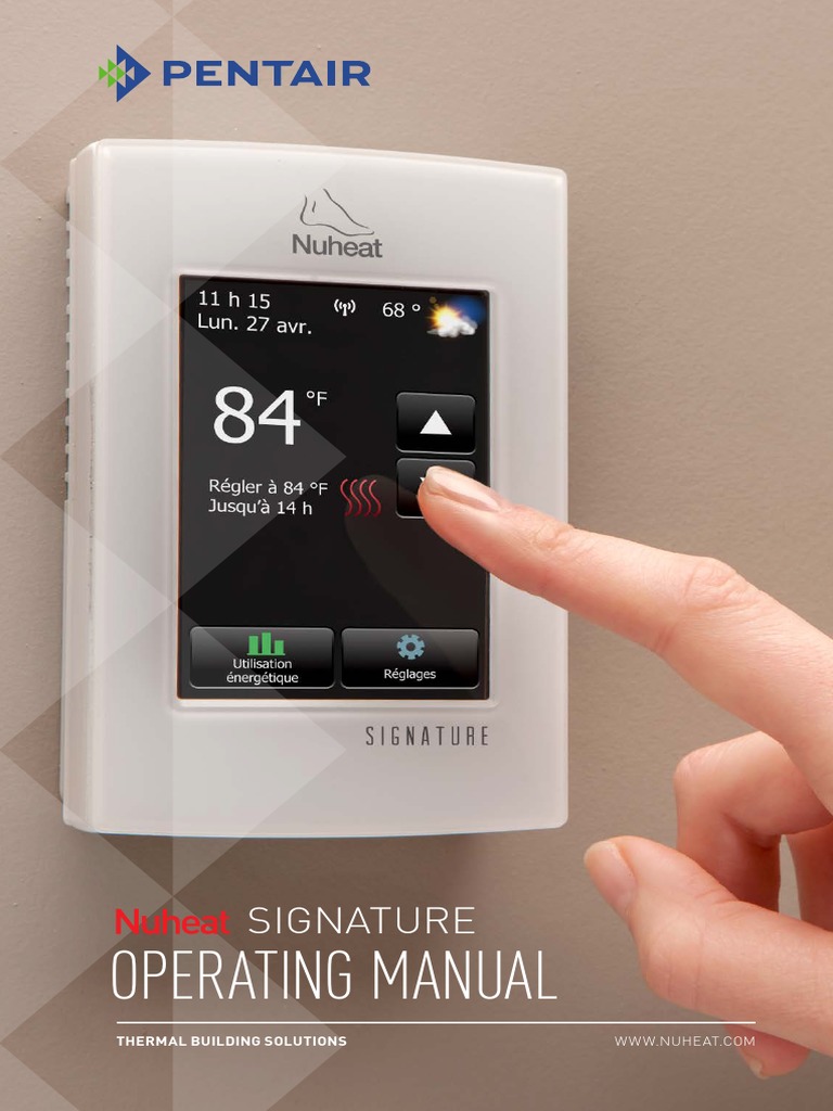 NUHEAT ThermostatManual SignatureEnglish PDF Wi Fi Computer