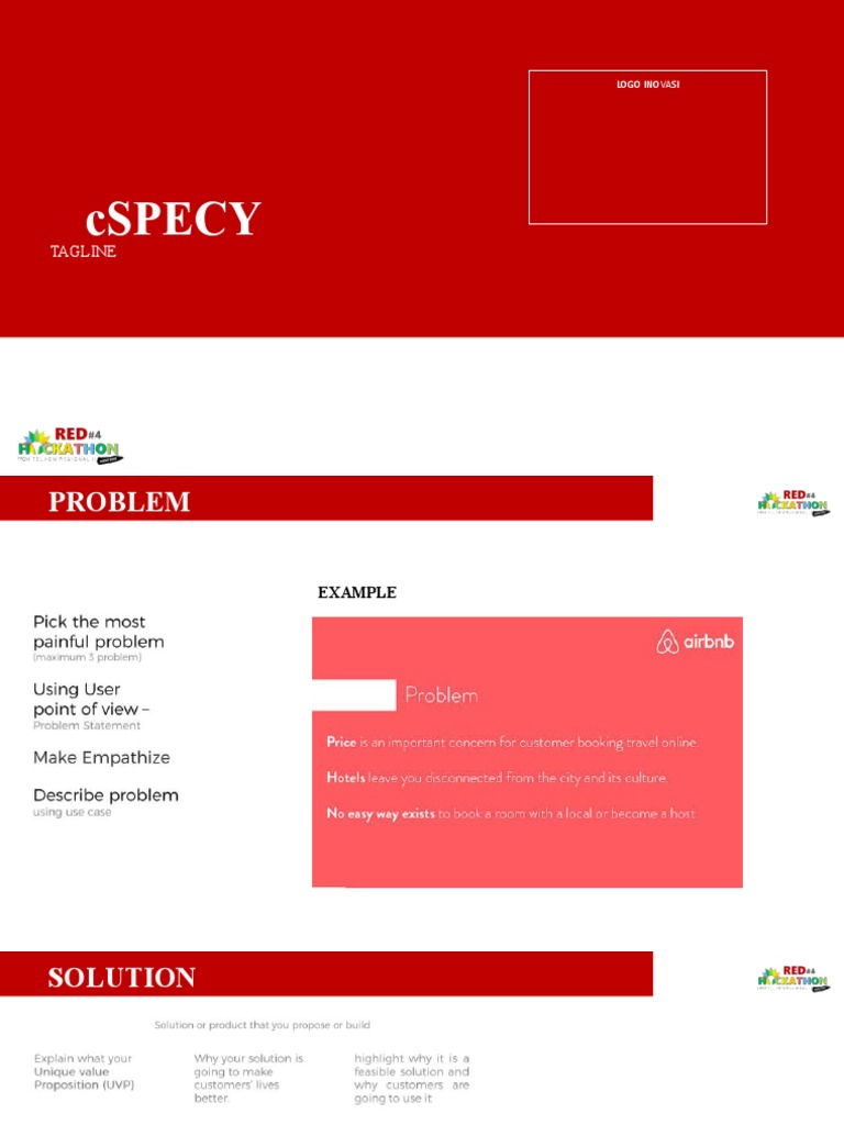 Template Pitch Deck Red Hackathon 4 | PDF