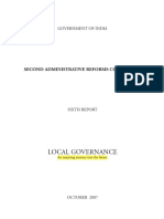 Local Governance: Second Administrative Reforms Commission