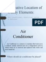 Indicative Location of Utility Elements:: Air Conditioner, Electrical Outlet & Switches