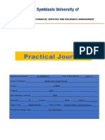 Practical Journal: School of Banking, Financial Services and Insurance Management