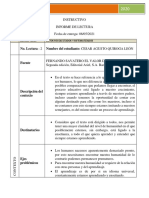 INFORME DE LECTURA El valor de educar Cesar Agusto Quiroga León