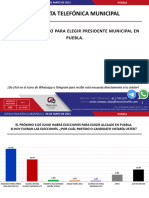 Intención de Voto para Elegir Presidente Municipal en Puebla