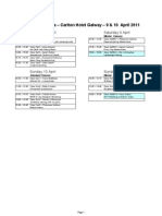 Spring Extravaganza Timetable