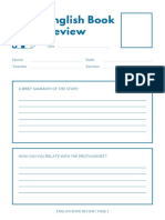 English Book Review Template
