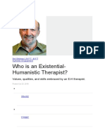 Who Is An Existential-Humanistic Therapist