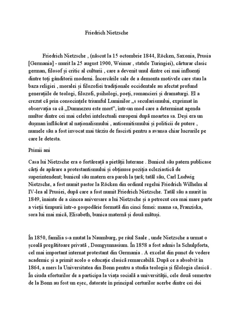 Friedrich Nietzsche | PDF