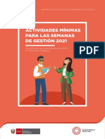 Actividades Mínimas para Las Semanas de Gestión 2021 VF