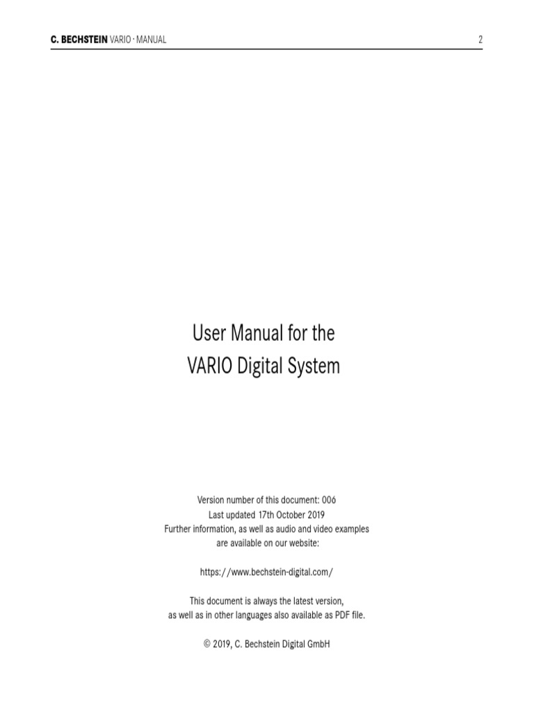 User Manual For The Vario Digital System Pdf Ios Headphones