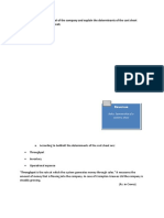 1a) Draw The Business Model of The Company and Explain The Determinants of The Cost Sheet Using Basics Defined by Goldratt