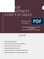 Managing Ethics in A Sales Environment CH 2BB