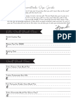 Downstroke Size Guide: Extra Smal Brush Pens