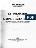 La Formation de L Esprit Scientifique Contribution A Une Psychanalyse de La Connaissance Objective