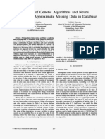 Approximating Missing Data Using Genetic Algorithms and Neural Networks