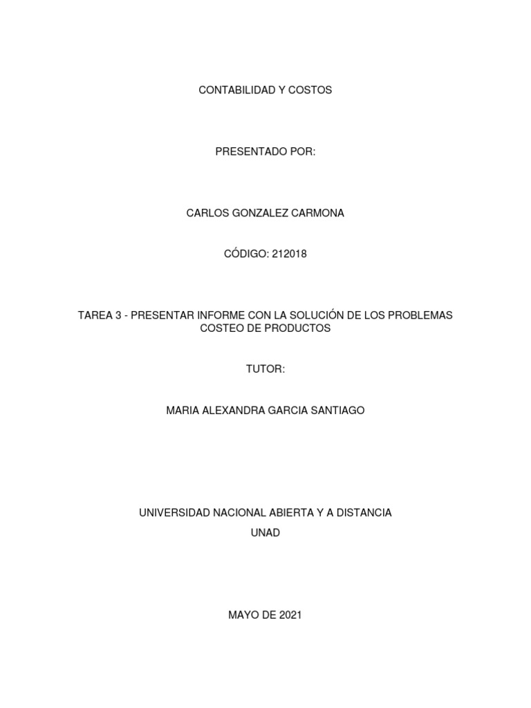 Análisis de Costos y Resultados | PDF | Costo | Estado de resultados