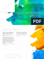 Topic: Reported Speech: Week 04