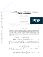 MATLAB Program for Calculating Maximum Entropy Distributions