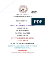 "Hotel Management System": Savitribai Phule Pune University