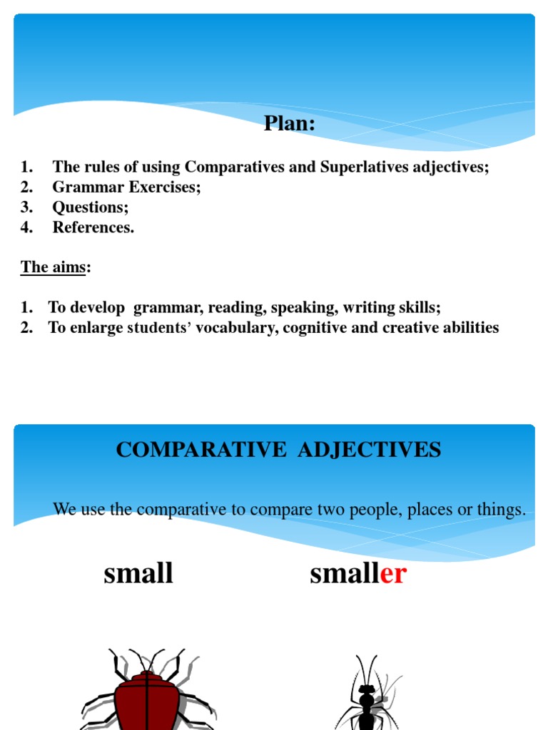 Comparative and Superlative Adjectives Exercises | PDF | Grammar ...